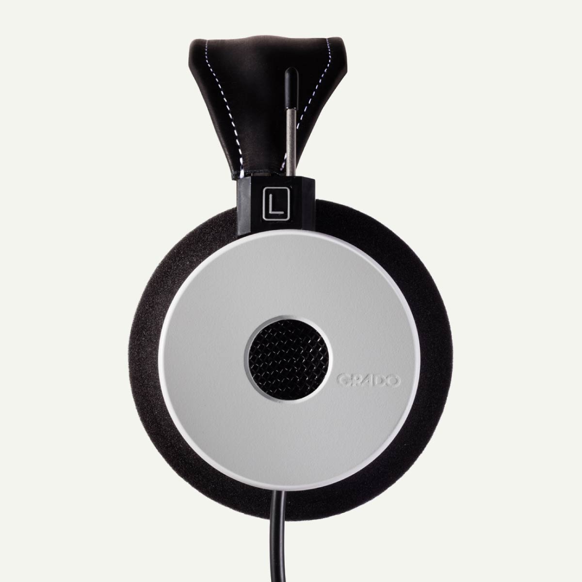 Transparent Side View Image of The White Headphone